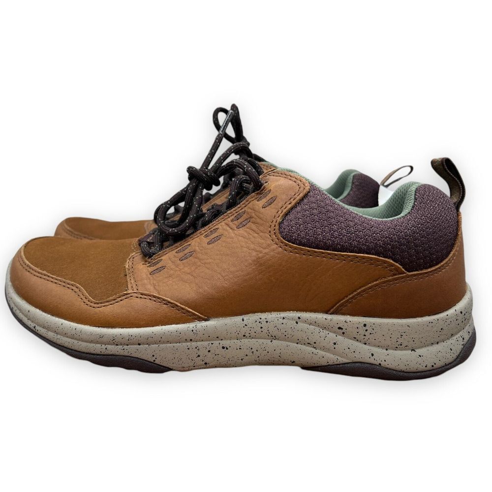 LL Bean Sneakers Mens 8.5 Brown Saddle Traverse Trail Suede Trail Shoes